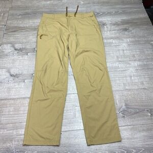REI Co-op Pants Mens 36x32 Beige Stretch Hiking Zip Pocket Quick Dry Outdoor